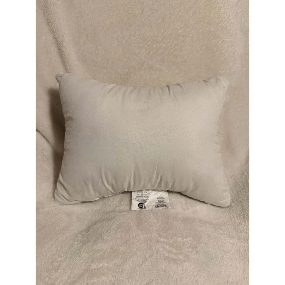 12x16 Decorative Pillow ONLY From Threshold Gray Pinch Pleat Comforter Set